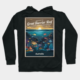 Retro Vintage Great Barrier Reef Adventure Hoodie